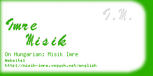 imre misik business card